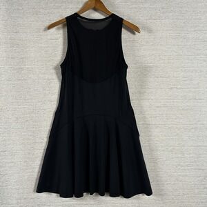 Athleta Match Point Dress Womens Medium Black Athletic Tennis Golf Activewear